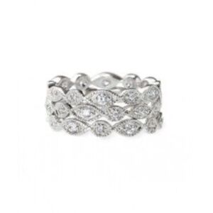 Stella & Dot Stackable Rings Deco - Silver - Size 6
